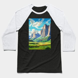 Torres del Paine National Park Chile Travel Print Wall Art, Home Décor, Gift Art Baseball T-Shirt